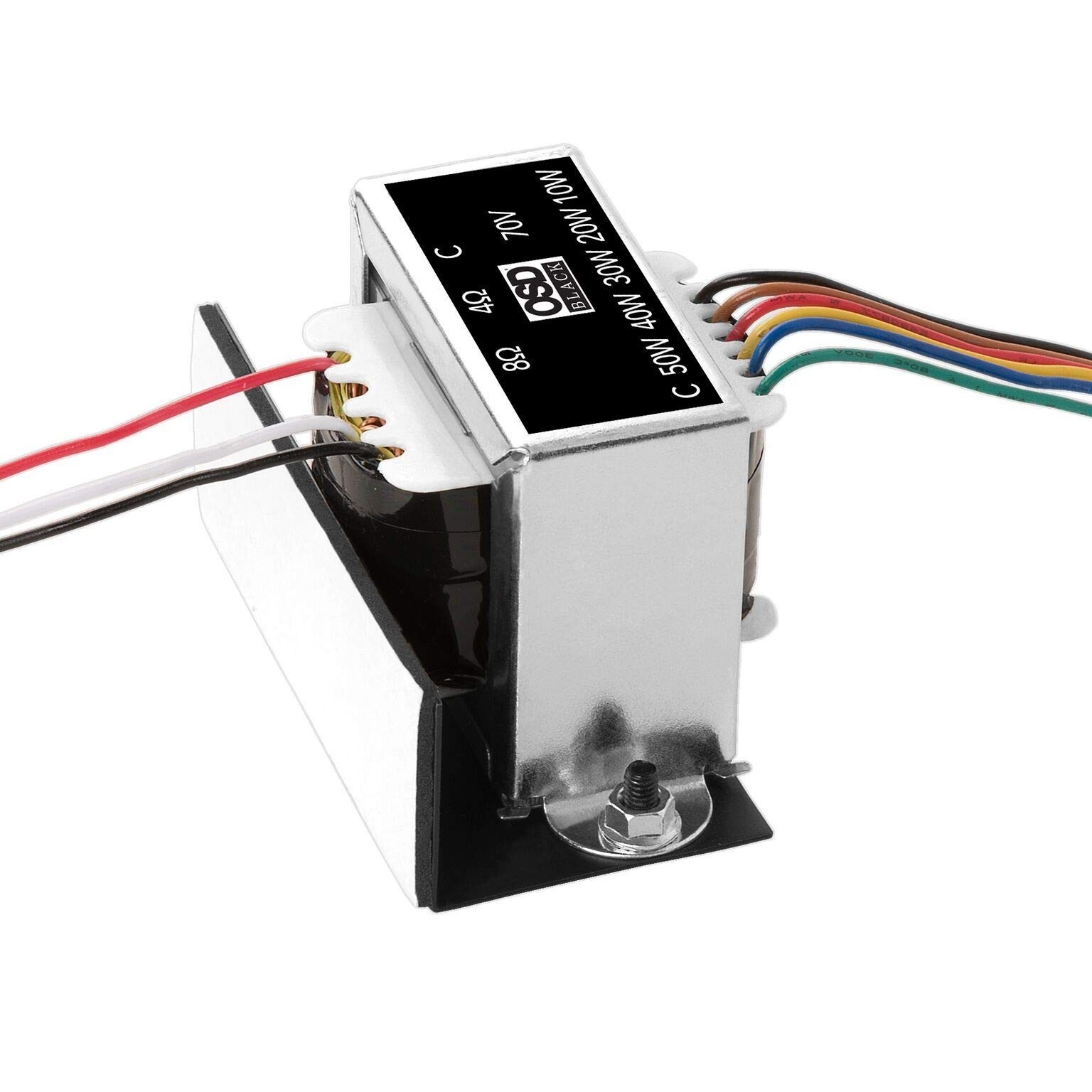 OSD Black 70V Commercial 50W Max Line Matching  Transformer, 50W, 40W, ...