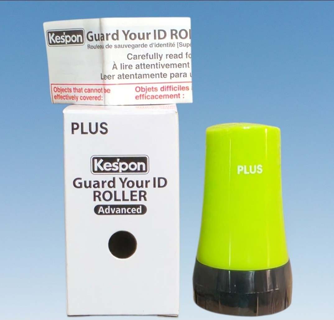 1 Kespon Plus Guard Your ID Roller Stamp Advanced-IS-530CM Green Case- Black Ink