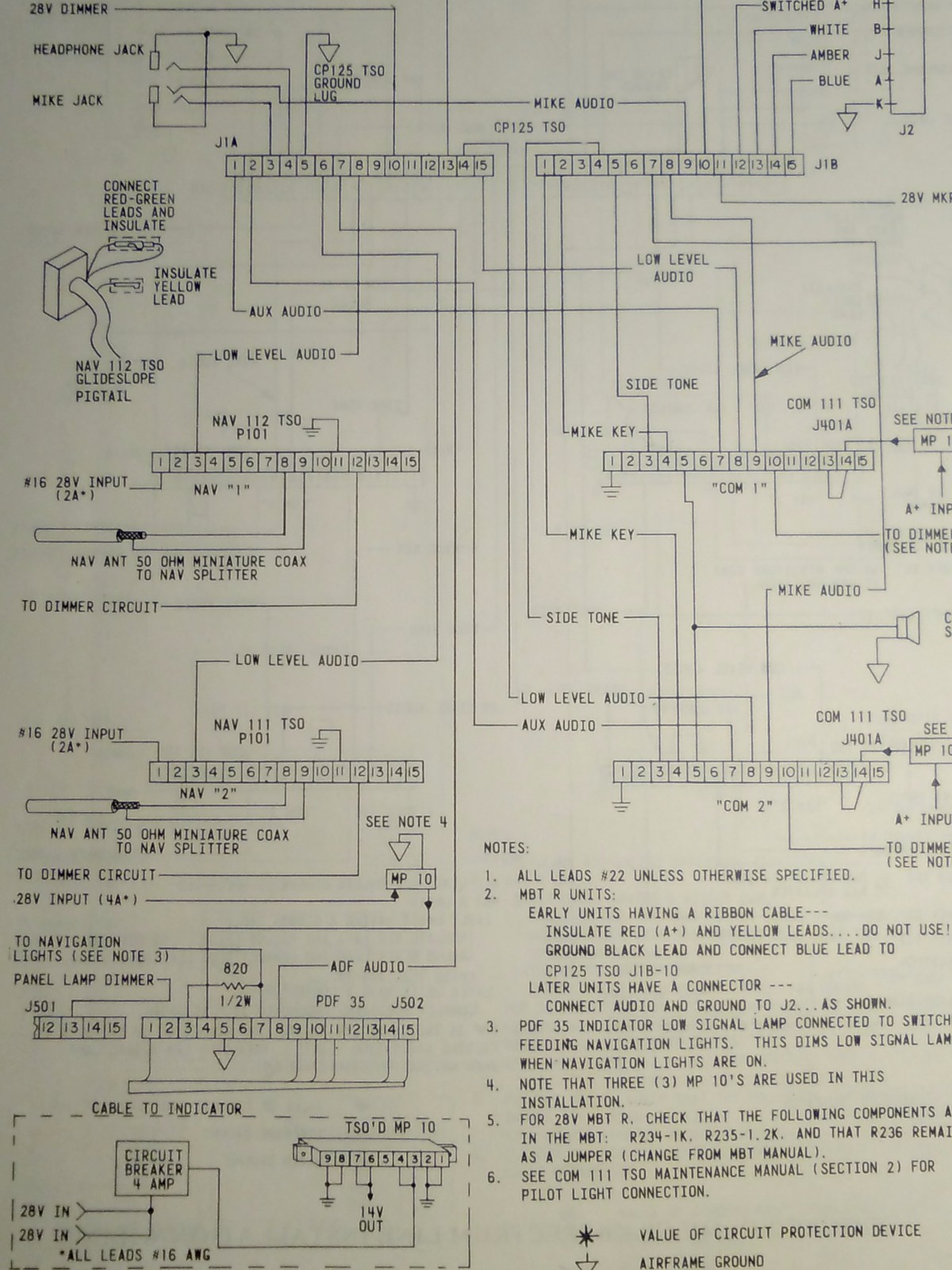 Narco CP-125 and CP-126 Audio Install Manual