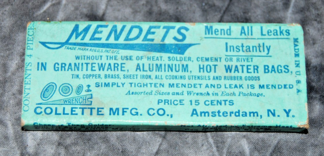 Vintage Mendents Solder Retro “Solder Without The Use Of Heat”Collette MFG CO