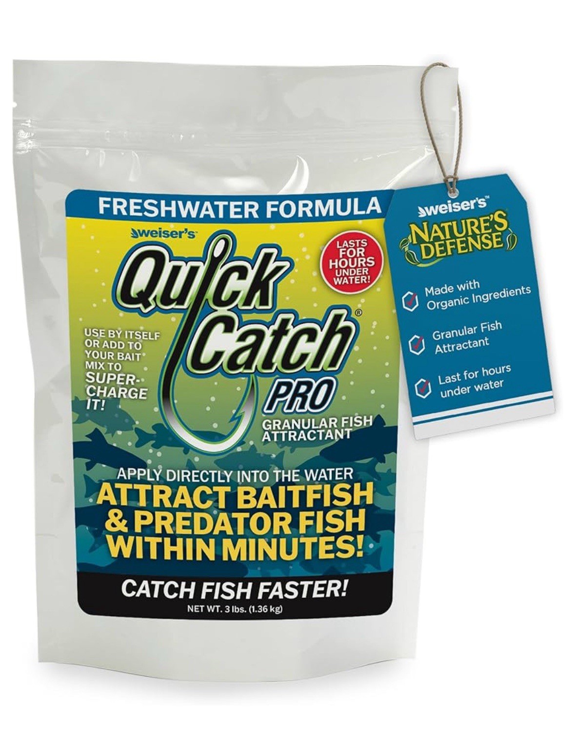 (2) Quick Catch Pro Granular Fish Attractant, 3lb Bag - Read Desc