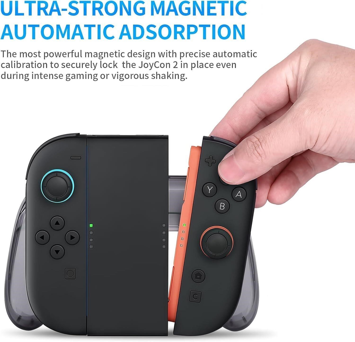 Switch Joycon 2 Charging Grip - Super Magnetic Fast Charger Accessories