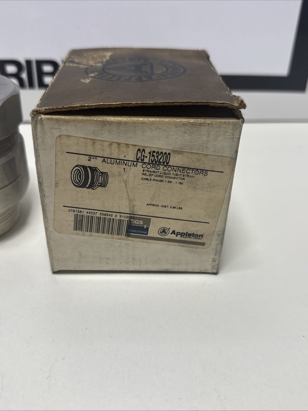 NEW IN BOX APPLETON 2" ALUMINUM CORD CONECTOR CG153200