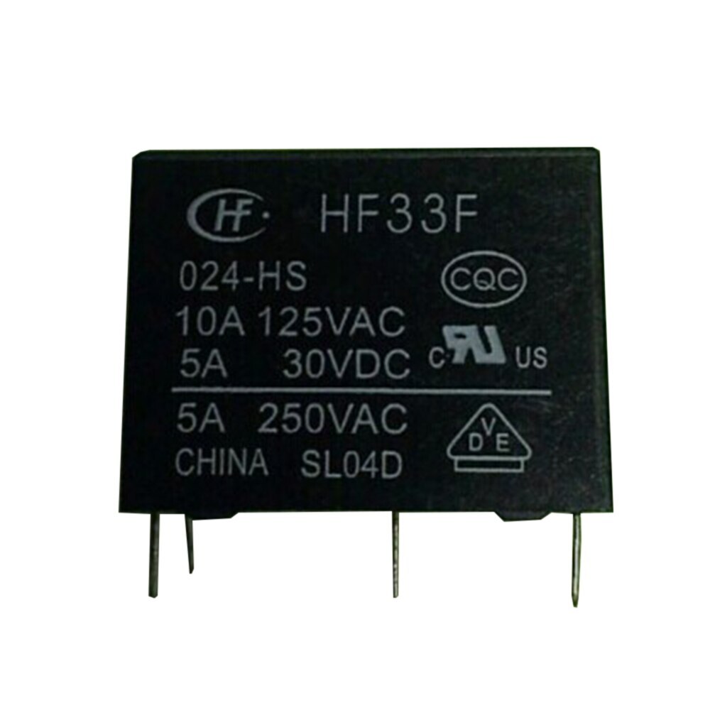 set of 10  Relay  HF33F-24V-HS  250VAC 5A  4pins new