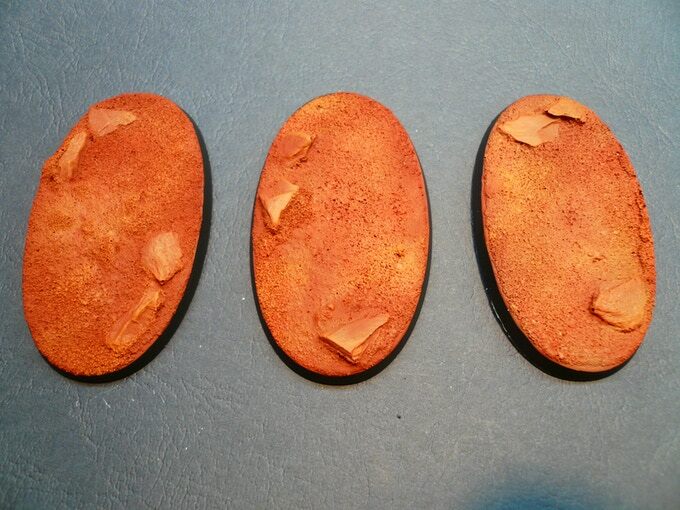" NEW " Unpainted 3 x Oval Bases 75x 42mm Fire 40K Sigma Ruined City jetbike