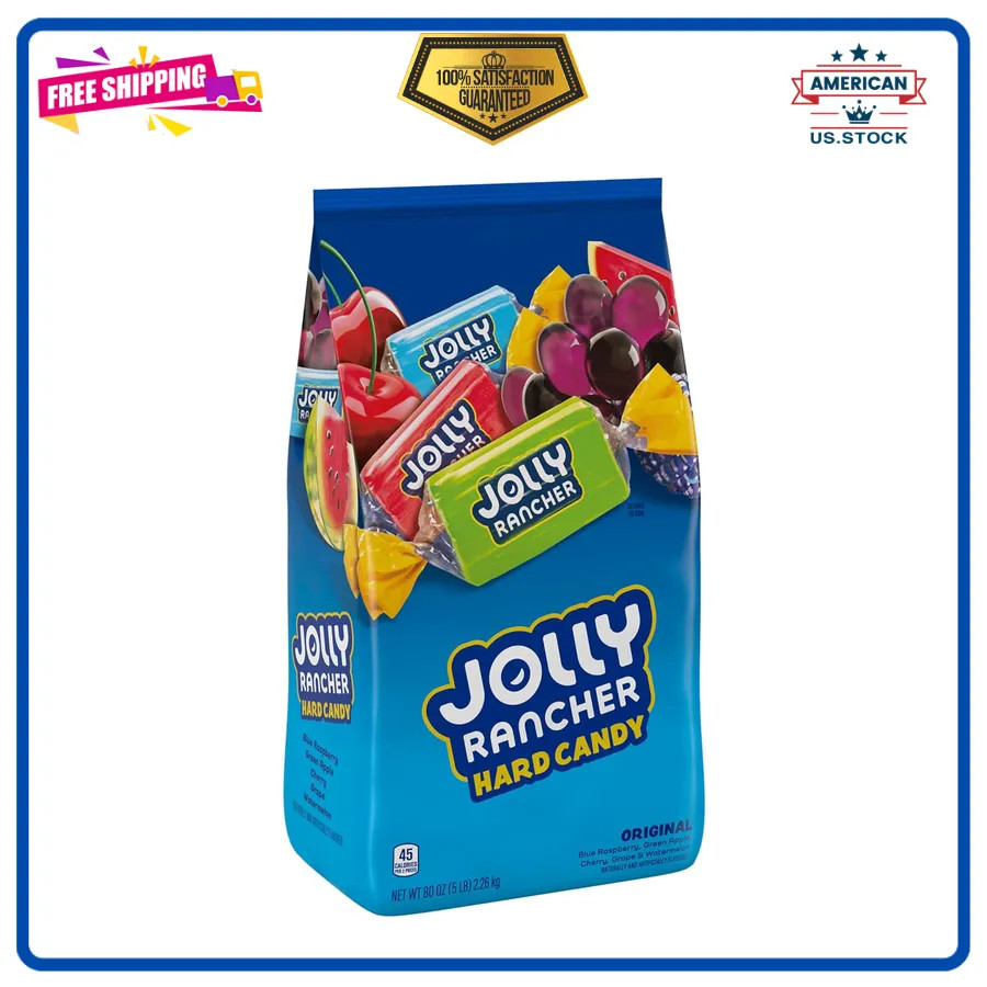 Jolly Rancher Assorted Fruit Flavored Hard Candy Bulk Bag 5 lb