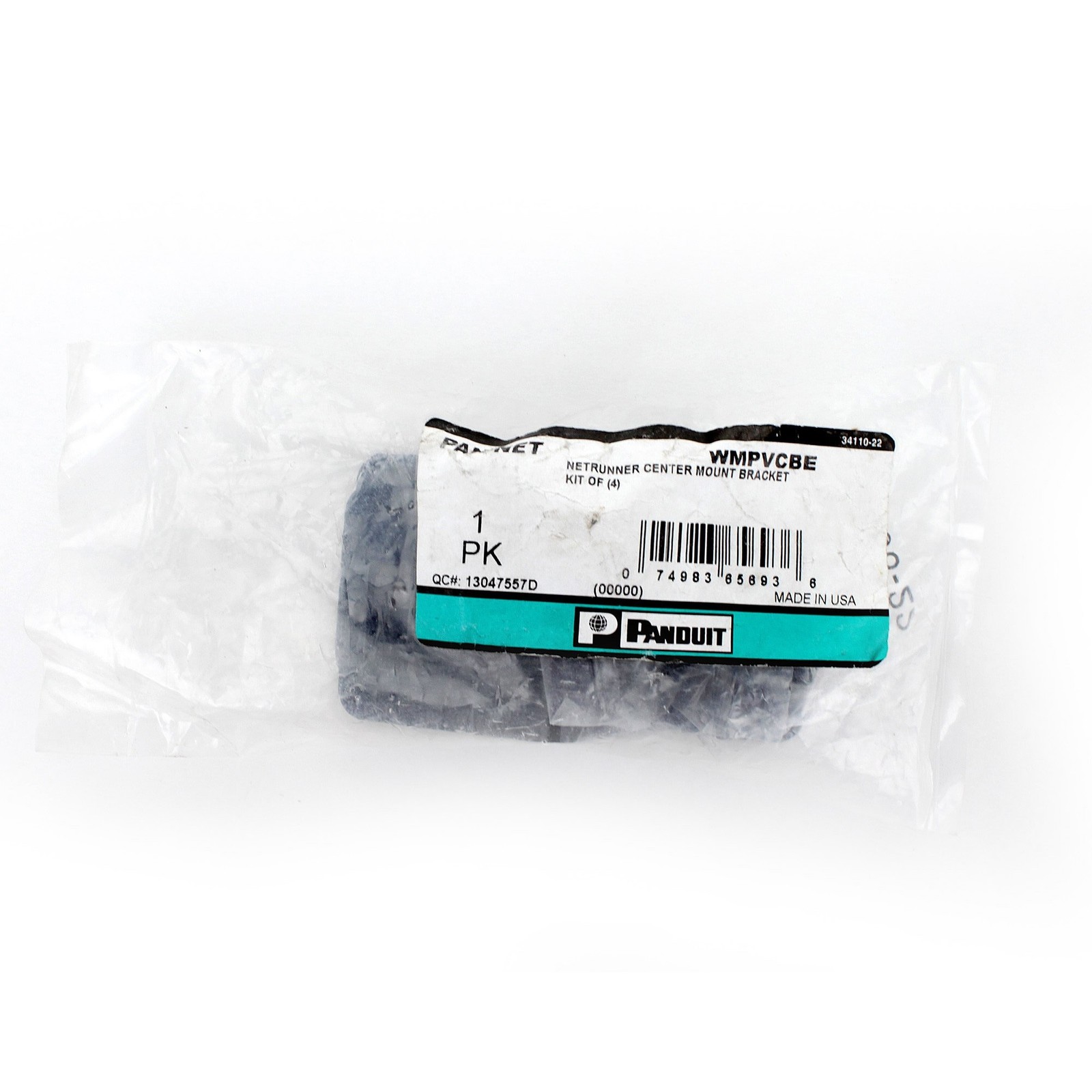 Panduit Mounting Brackets for WMPV Managers, Black, 3.71" Width WMPVCBE