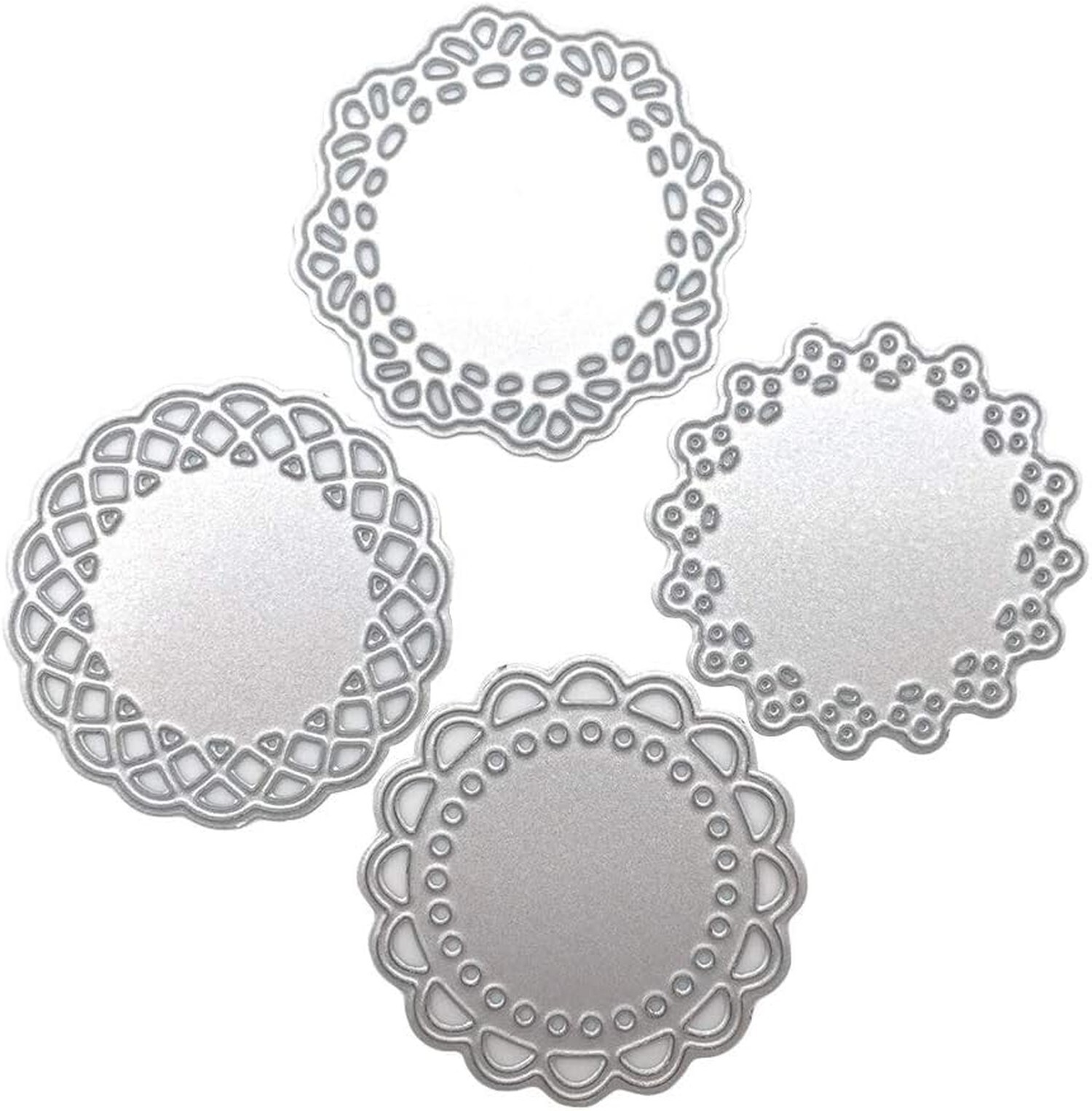 4 Pcs Lace Metal Die Cutting Dies, for DIY Scrapbooking Photo Album Decorativ...