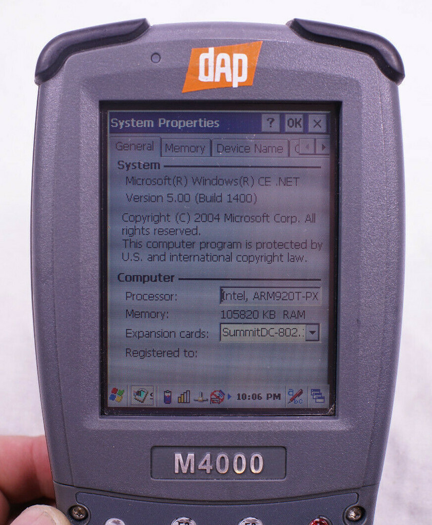 DAP M4000 SC720 Barcode Scanner Windows CE 1GB 128MB Ram 3.5"Touch GPS Bluetooth