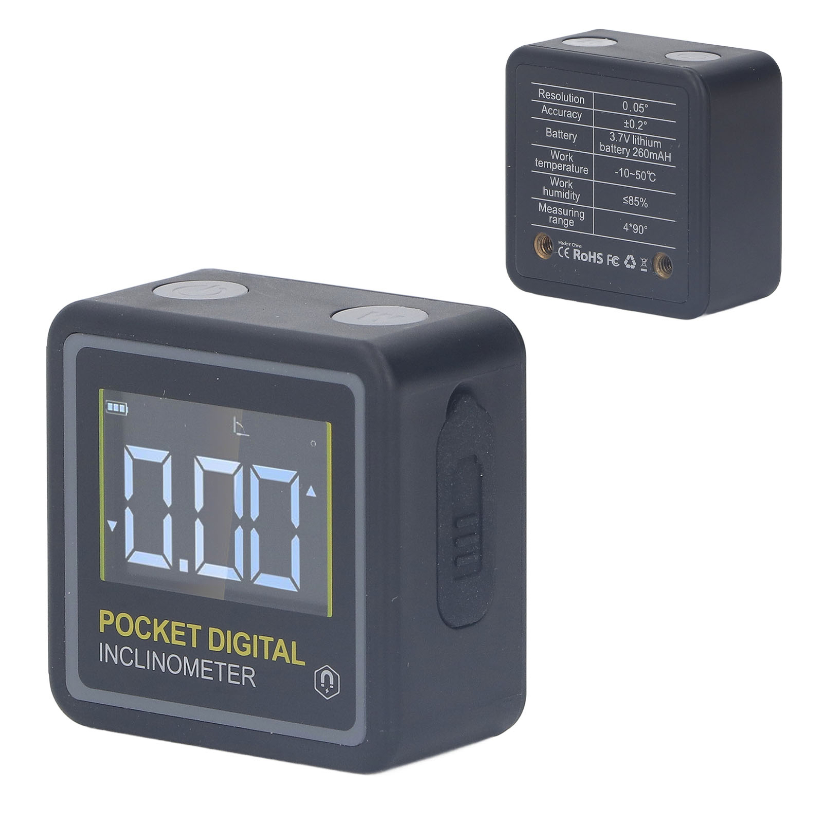 Pocket Digital Inclinometer Protractor Magnetic Angle Finder Measuring Tool CST