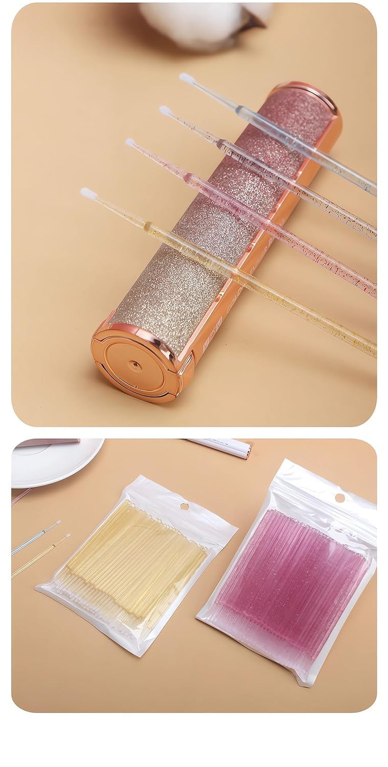 400Pcs Micro Brush, Micro Swabs for Eyelash Extension Disposable Applying Makeup