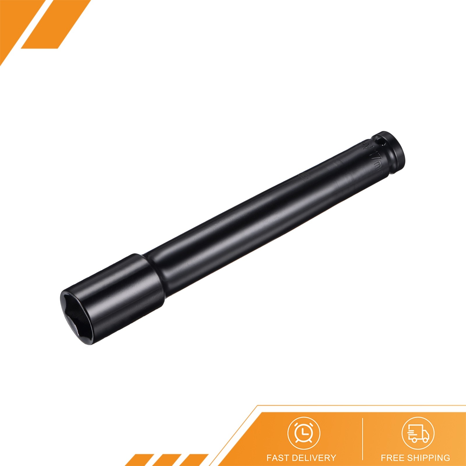 1/2" Drive x 17mm Deep Socket - CR-V Steel 8" Length 6-Point