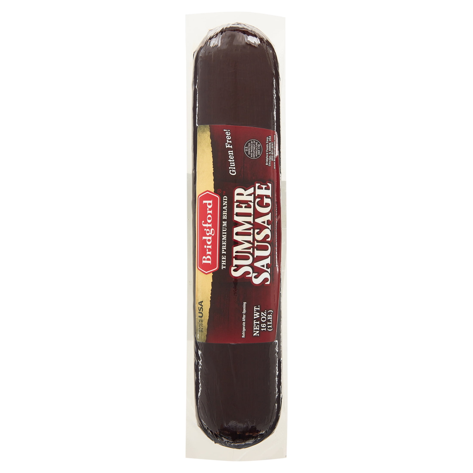 Gluten Free Original Summer Sausage, 16 oz Package - Fully Cooked
