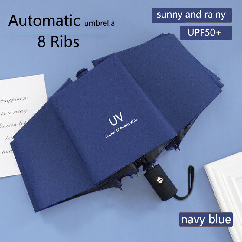 Automatic Umbrella  Anti-UV Sun/Rain Windproof 3 Folding Compact Umbrella