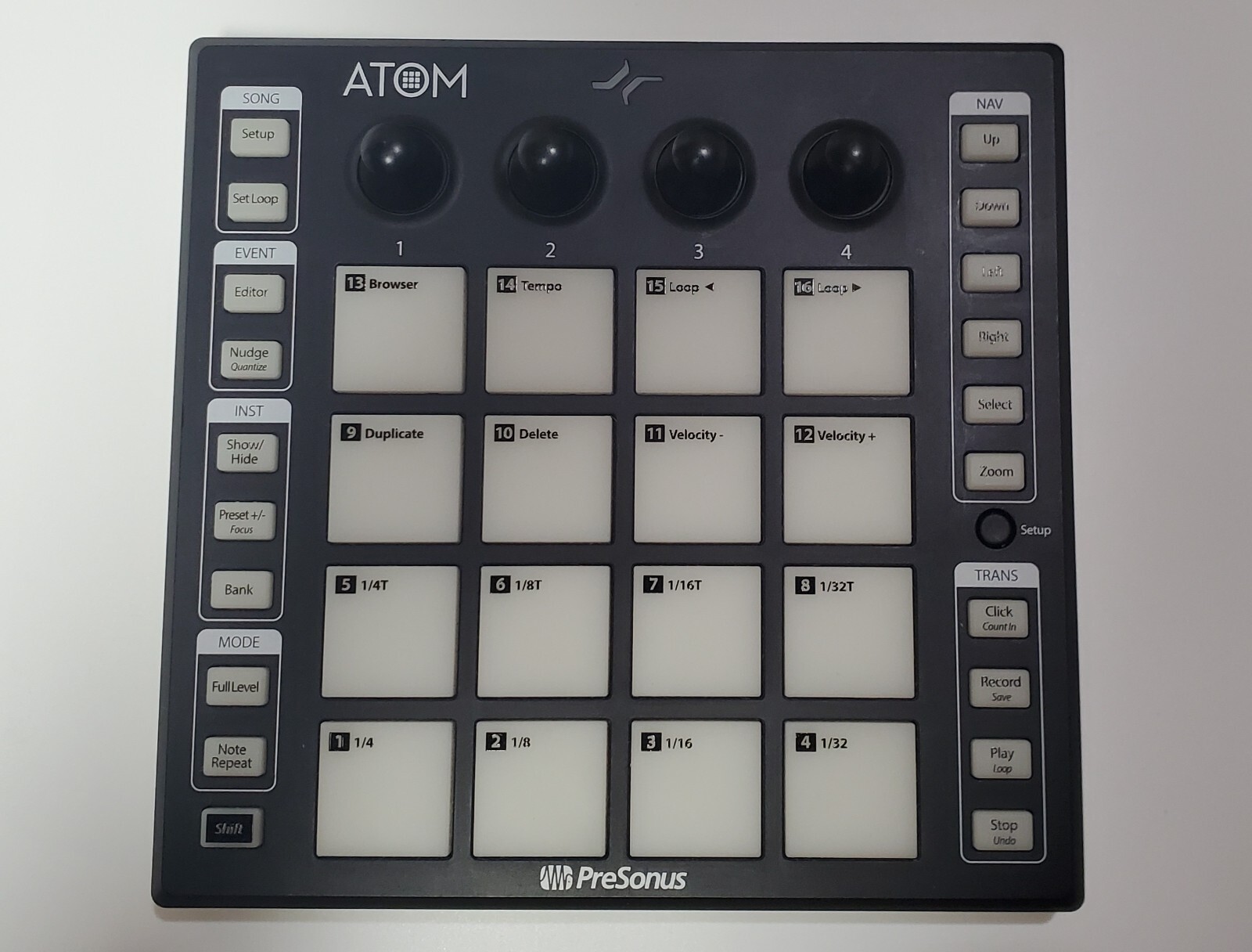 PreSonus ATOM Pad USB/MIDI Controller - TESTED & WORKING