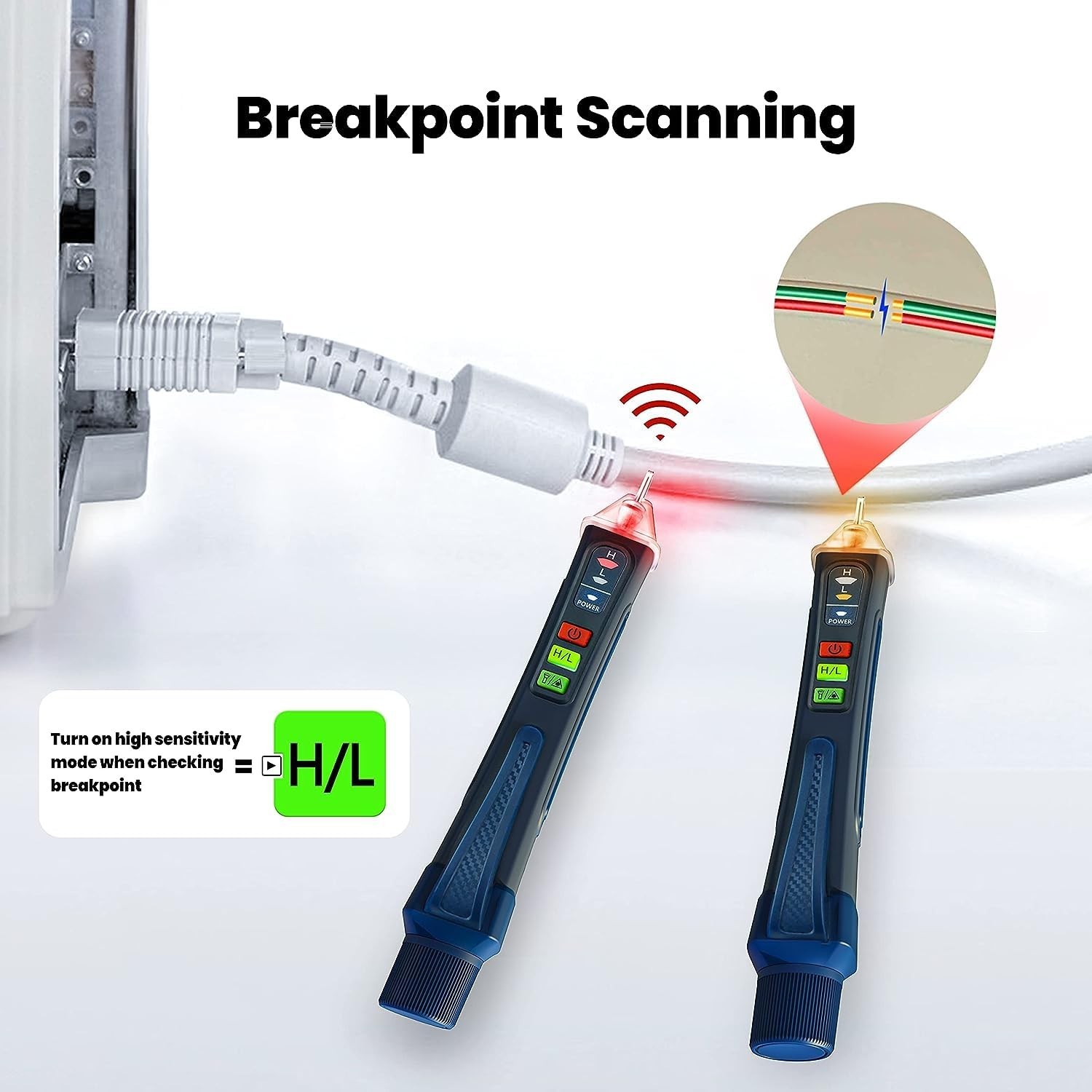 Voltage Tester, Non Contact Voltage Detector, Circuit Tester Dual Range Volta...