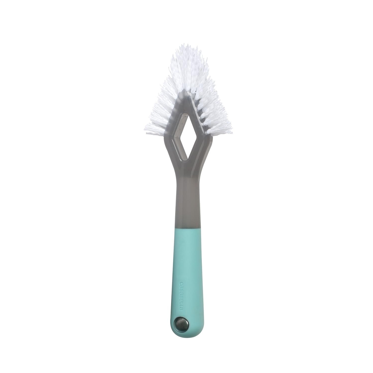 Casabella Smart Scrub Heavy Duty Tile and Grout Cleaning Brush, Gray, Grey/Aq...