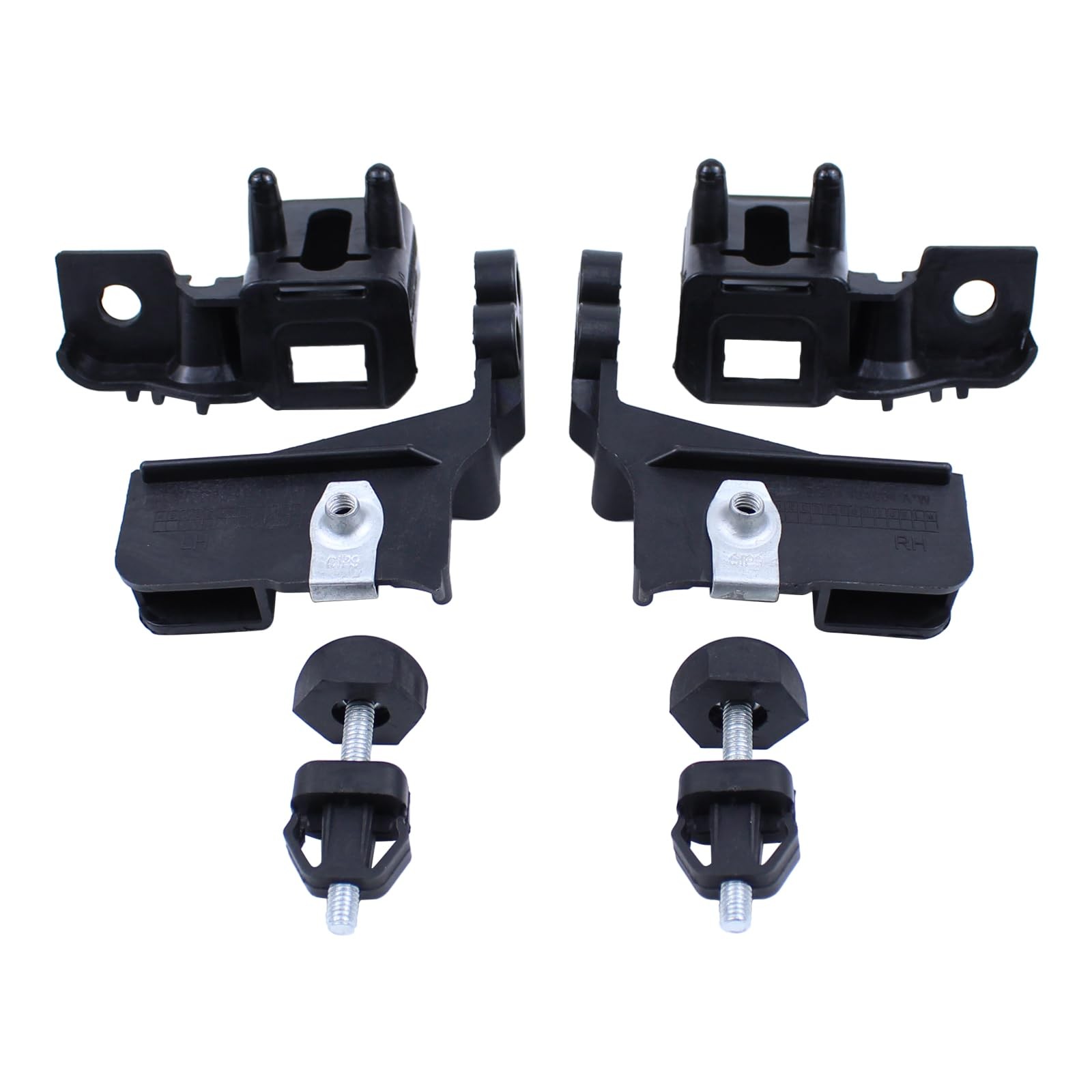 3 Pair Hood Bumper Stoppers & Headlight Mounts for Ford Fusion, Lincoln MKZ