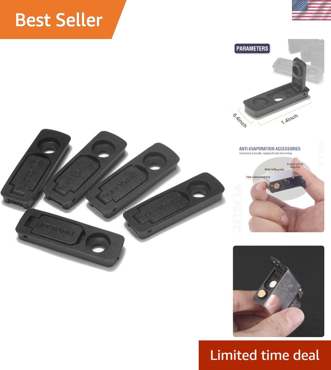 Durable 5-Pack Lighter Gasket Seals – Reduce Fuel Evaporation Effectively