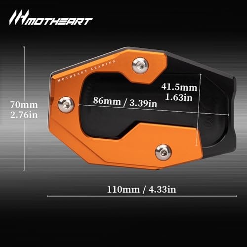 Motorcycle Side Stand Extension Pad For Pan America 1250 (RA1250) 2021 Orange