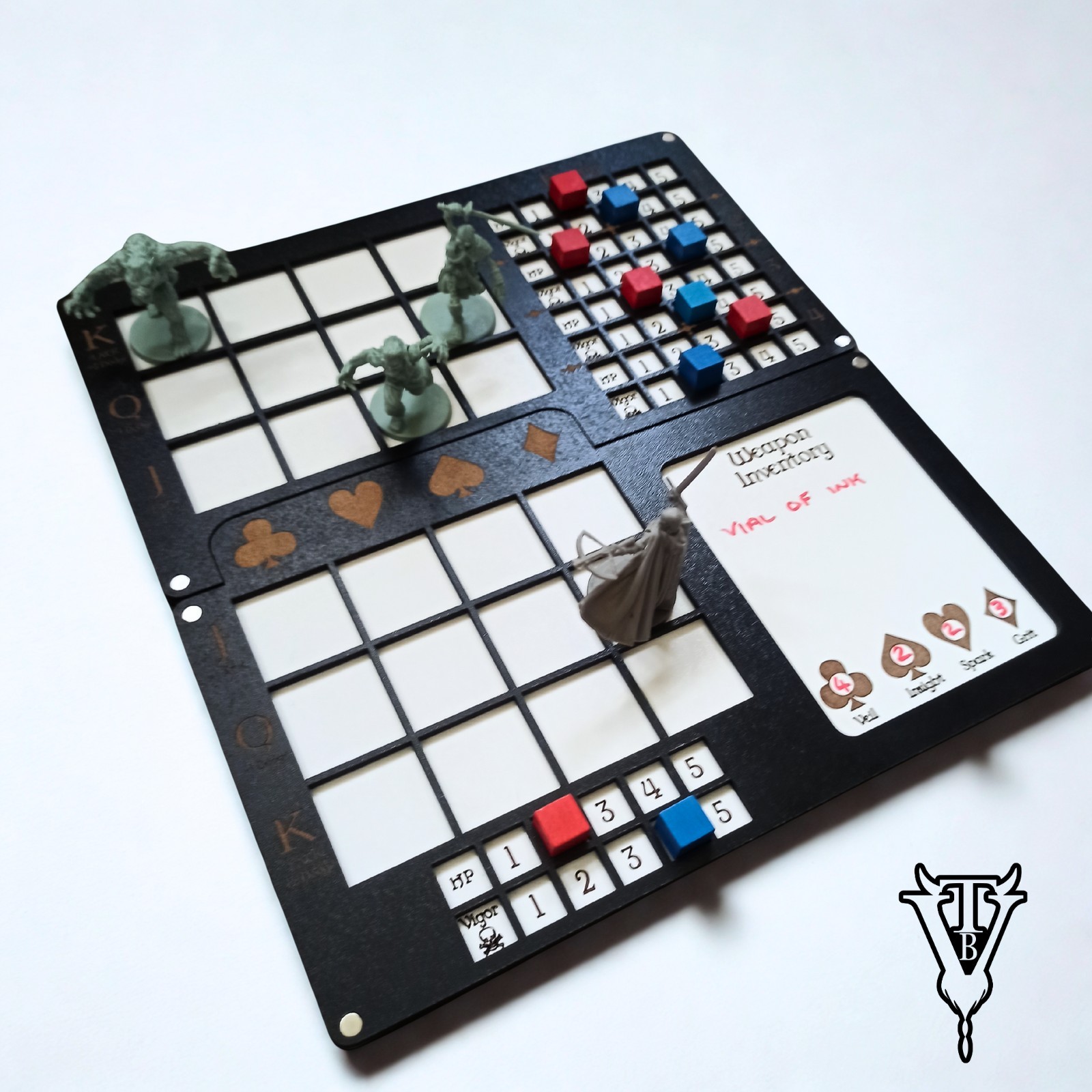 Brightborne Solo RPG Combat Tracker Player Board Organiser