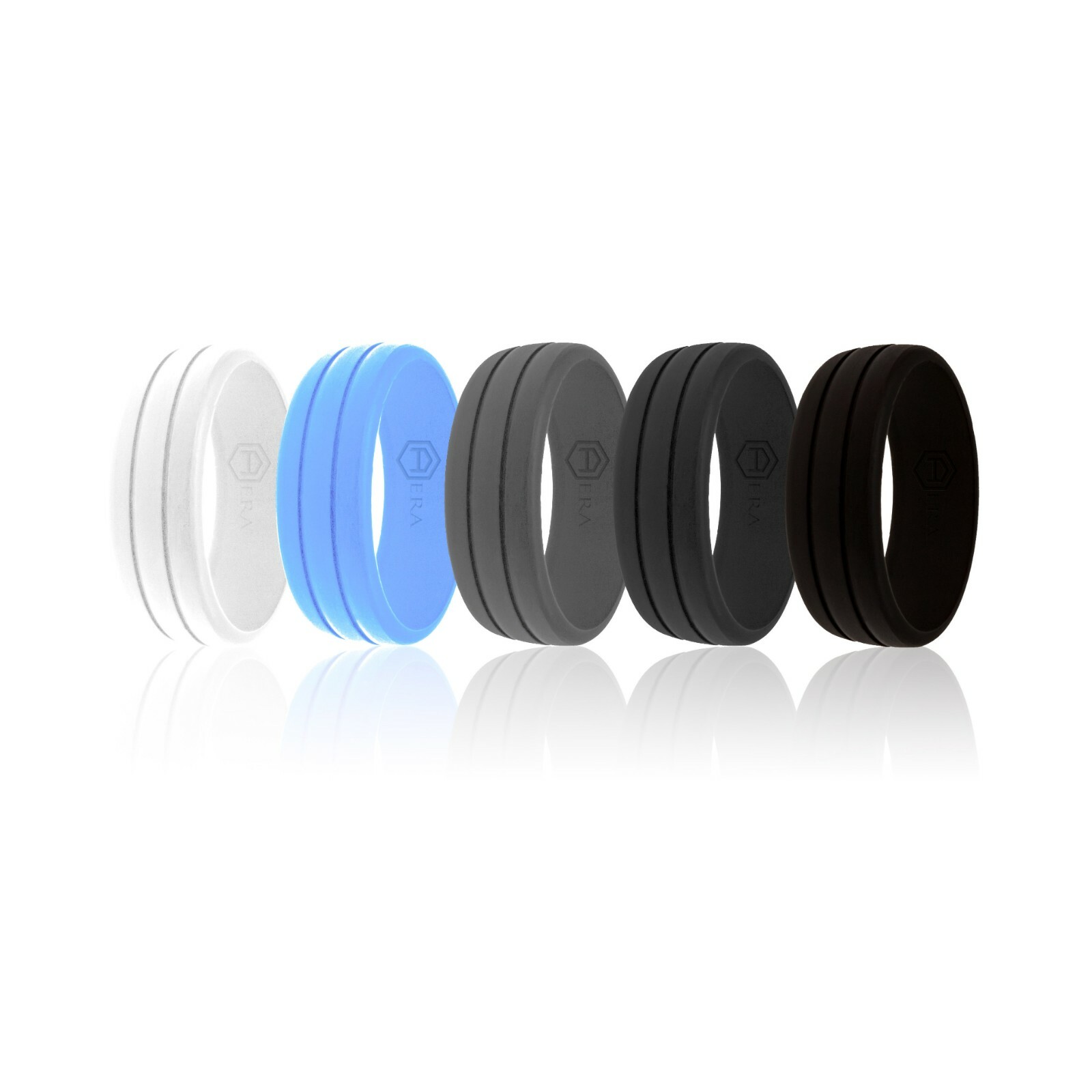 AERA Mens Rubber Silicone Wedding Band Ring Safe-Flex Hypoallergenic Size 9