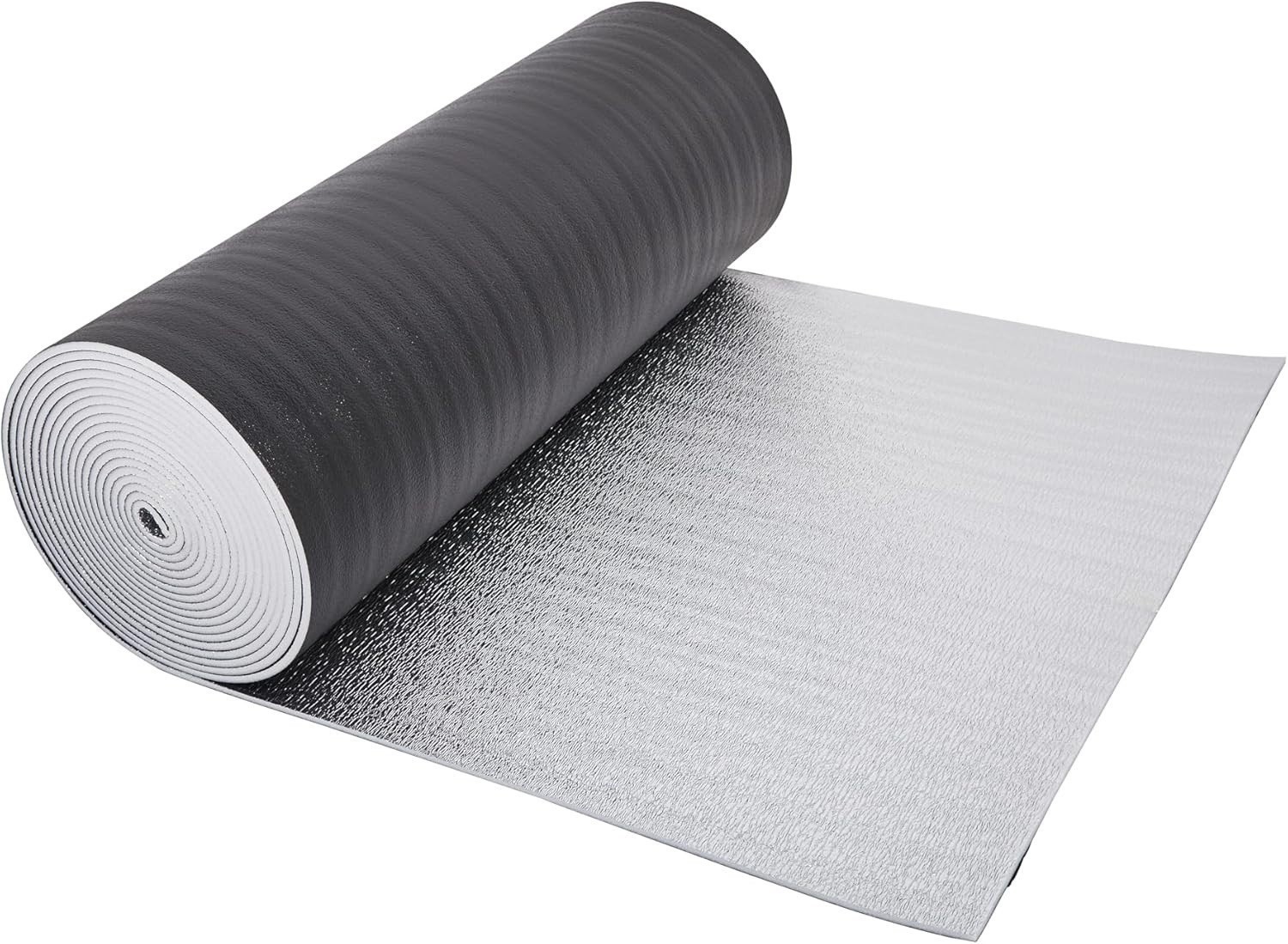 Reflective BLACK / SILVER FOAM CORE Insulation Radiant Barrier 48"X100' 1.5MM R5