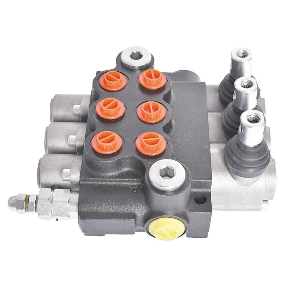 Hydraulic Directional Control 3 Spool Valve 11GPM Double Acting Adjustable US