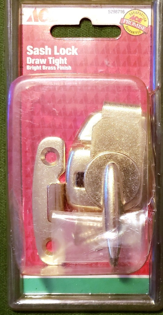 New Ace Hardware Window Sash Lock Brass Finish