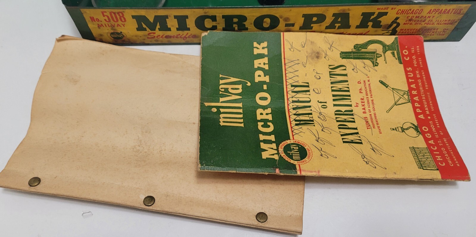 RARE VINTAGE MILVAY NO.508 MICRO-PAK MICROSCOPE EXPERIMENT SET
