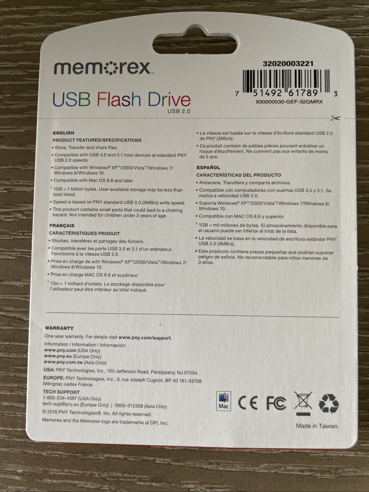 Memorex USB 2.0 32 GB Flash Drive USB 2.0 - Red