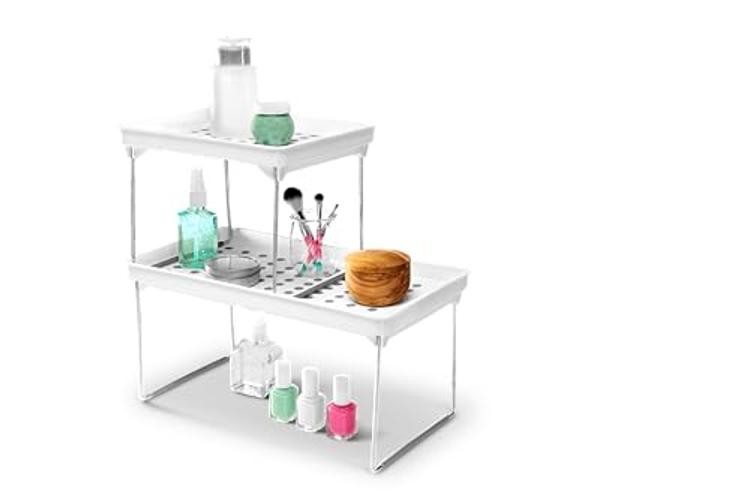 Small Stacking Shelf, Organizer for Spices, Make-Up, Bottles & Jars,