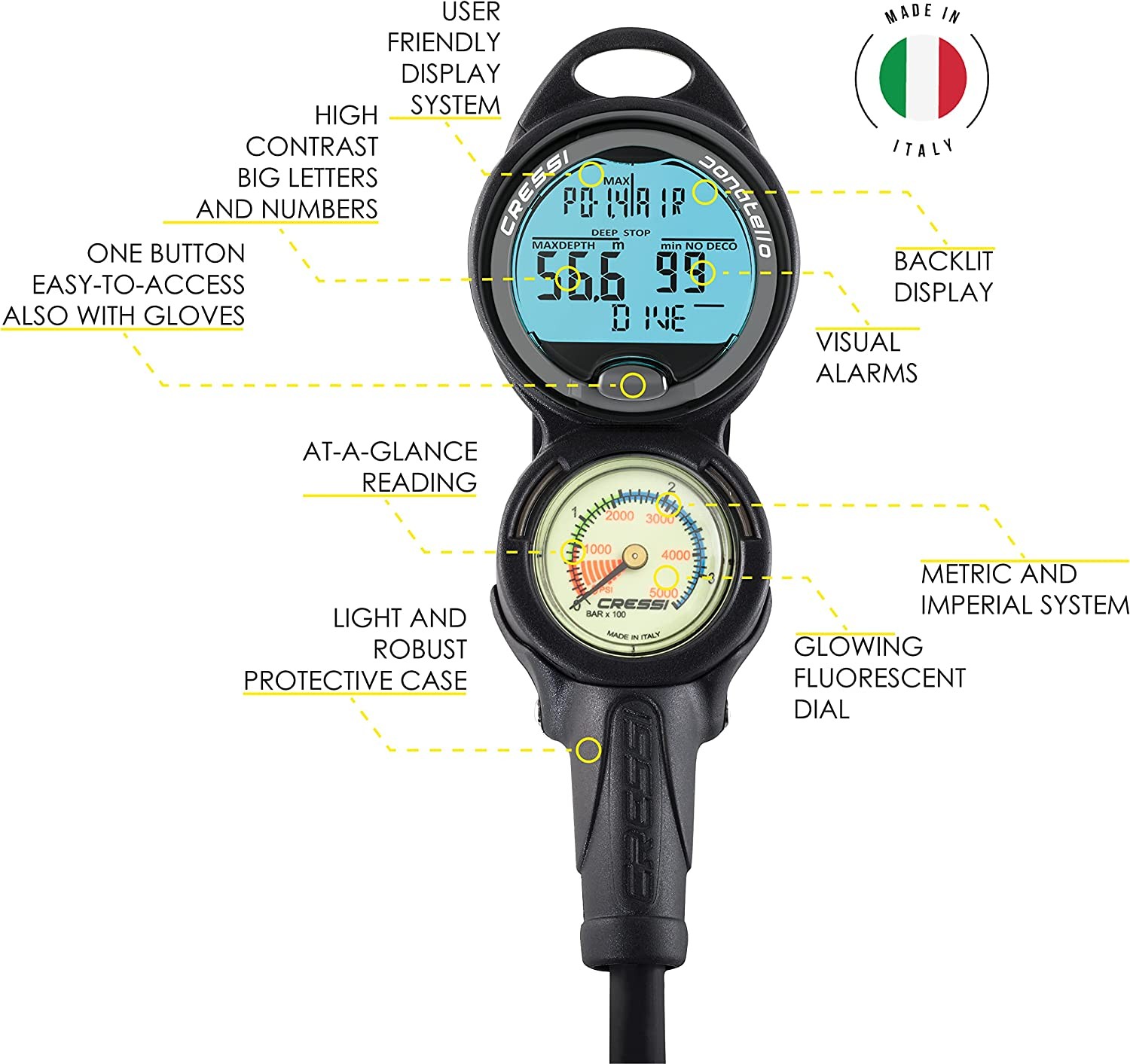 Cressi Start Scuba Diving Gear Package Complete with Start 2.0 BCD - Donatello