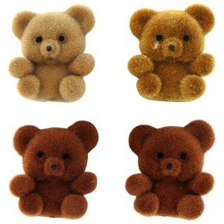 Miniature Assorted Brown Flocked Teddy BearsNew by: CC
