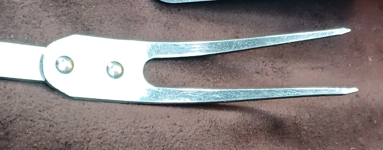 2 Piece Ekco Forge Carving Fork, Solid Flipper / Turner, Blk Composite Handles