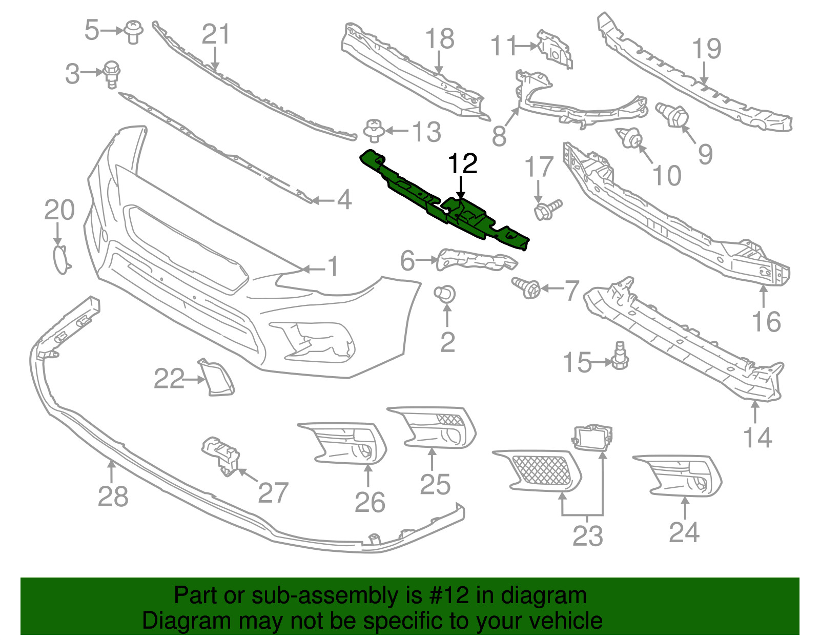 Genuine Subaru Upper Cover 57731VA190