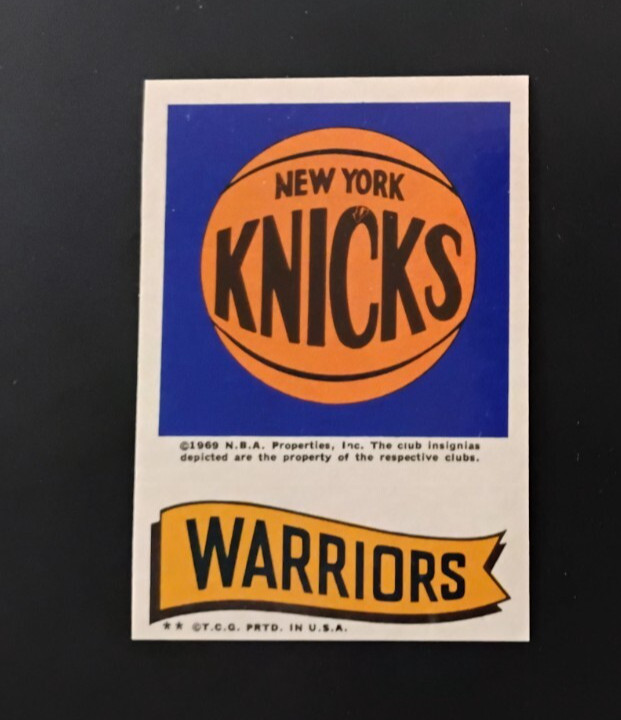 1972-73 Topps Basketball Sticker New York Knicks/Golden State Warriors near mint