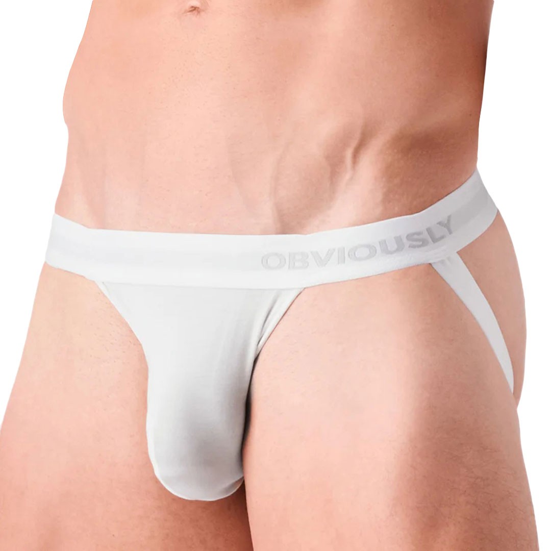 Obviously PrimeMan Jockstrap A07 Ivory White