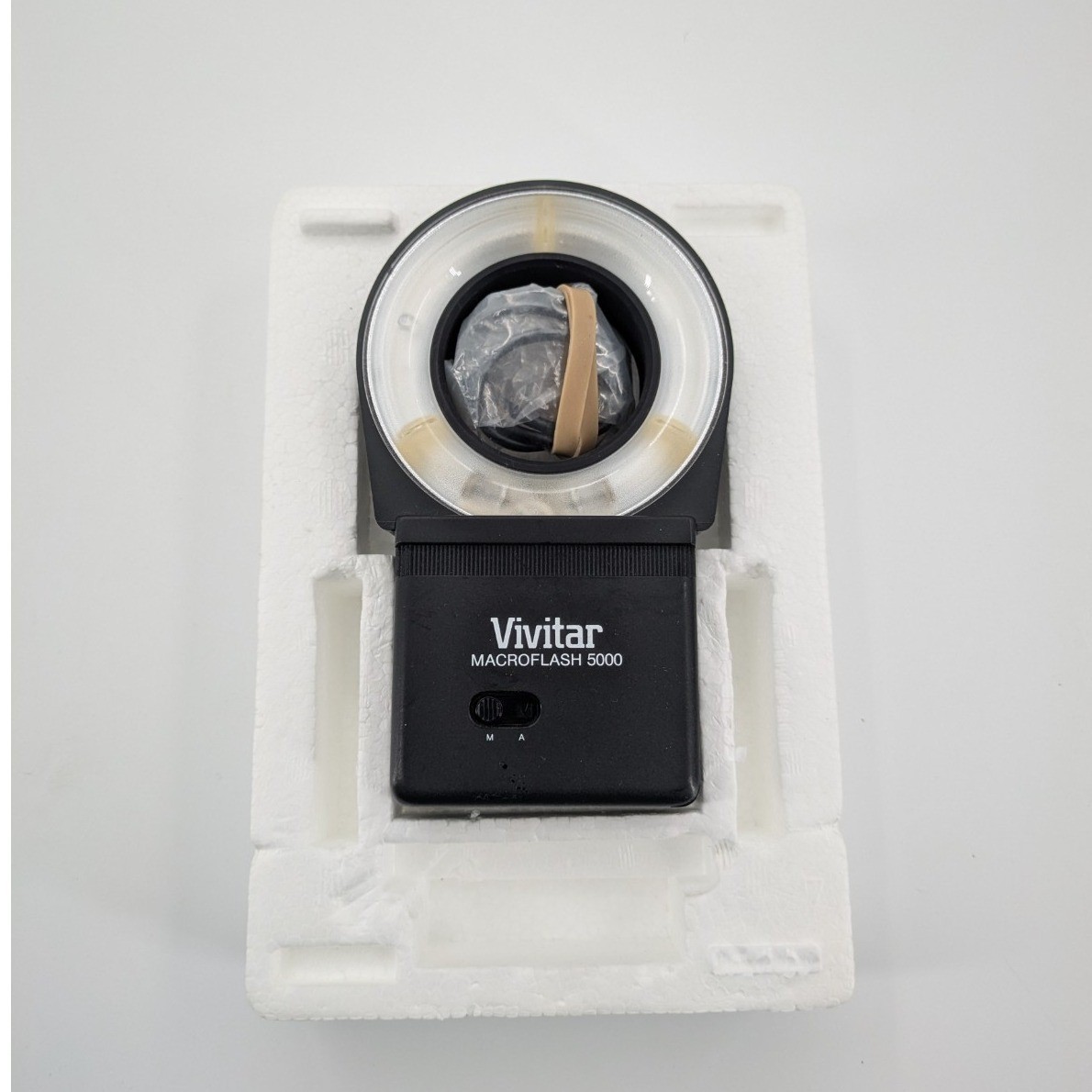 Vintage Vivitar Macroflash 5000 Camera Ring Flash Light Tested OGBOX NO ADAPTERS