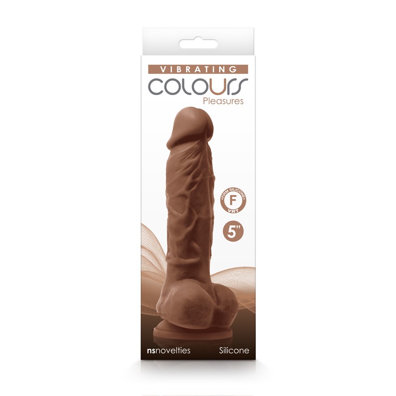 Colours Pleasures Vibrating 5" Dildo Brown