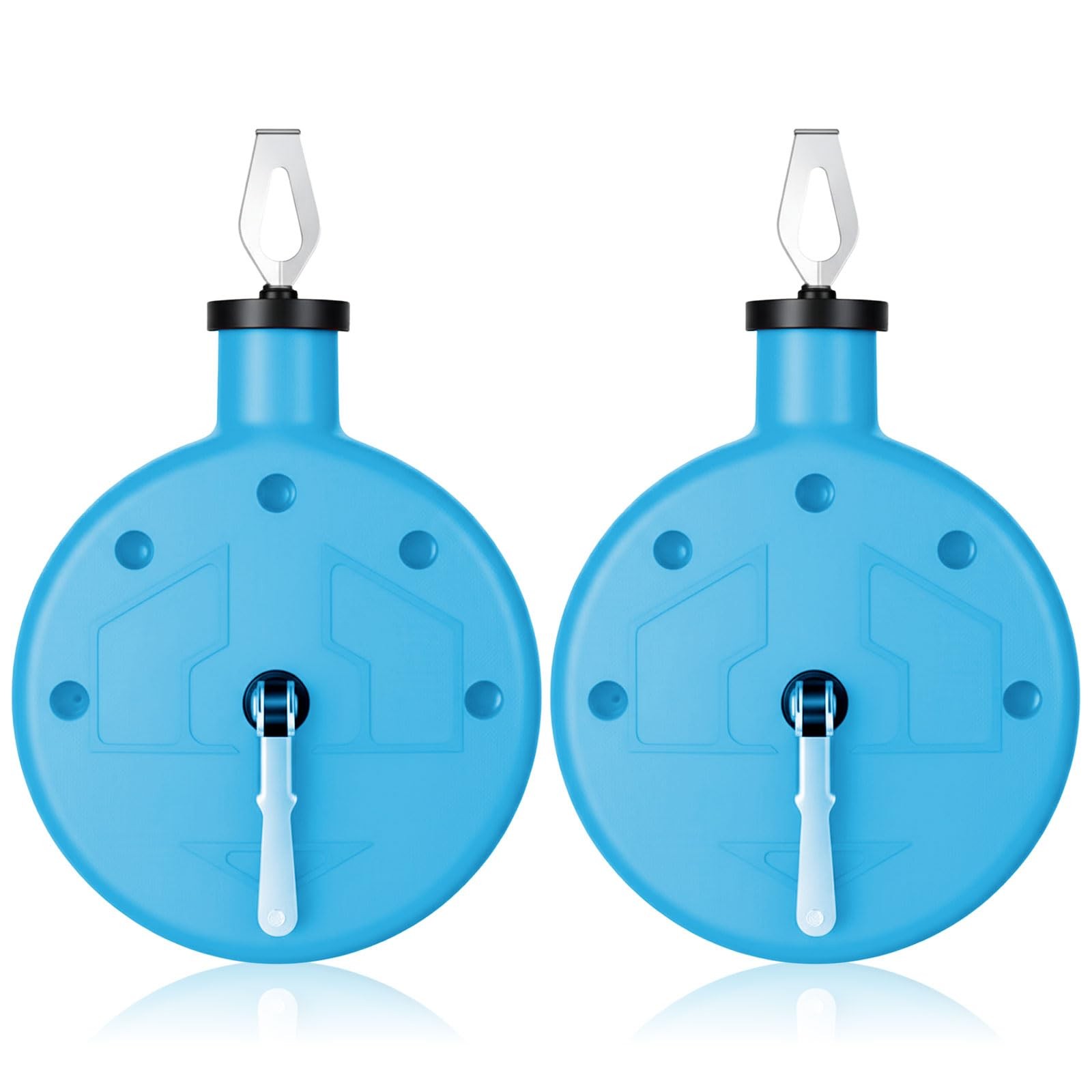 AmazingSpark 2 Pcs Chalk Line Tool 100 ft Portable Reel Box Blue