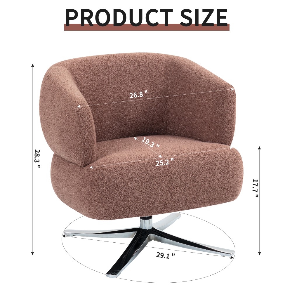 Red Cuddle-Style Leisure Swivel Sofa Chair - for Balconies/Studies/Living Rooms