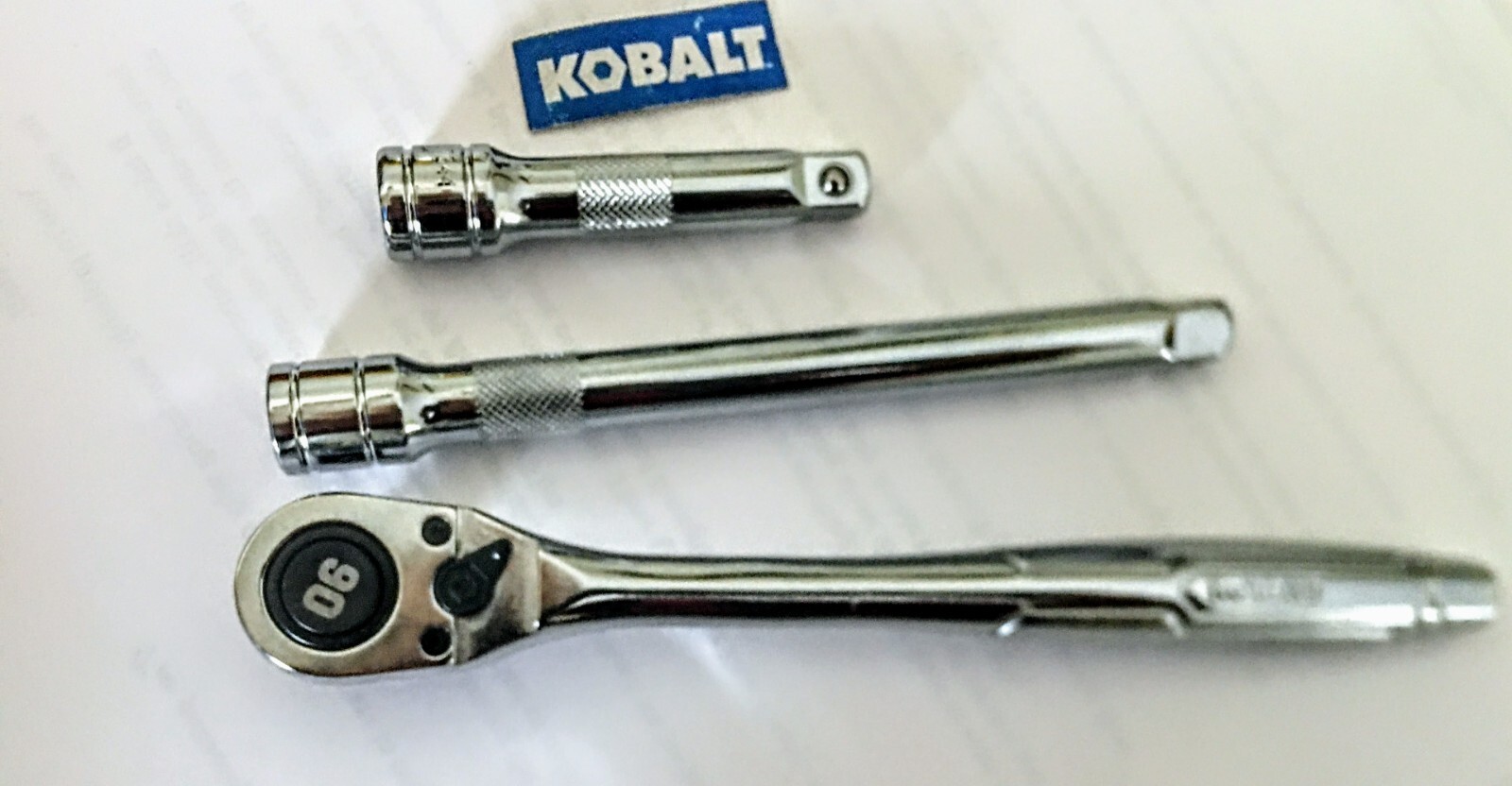 Kobalt 3/8" Dr Quick Release Ratchet  81697 Plus 6" Ext  Plus 3"  Ext Free Ship