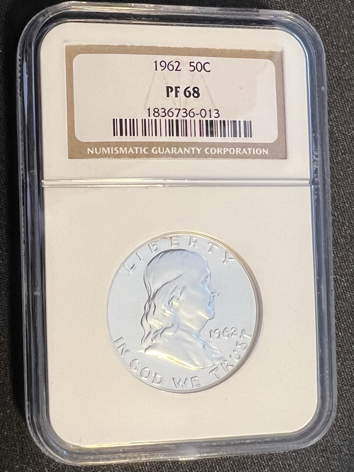 1962 P Franklin Half Dollar NGC PF 68 -- Proof PR-68