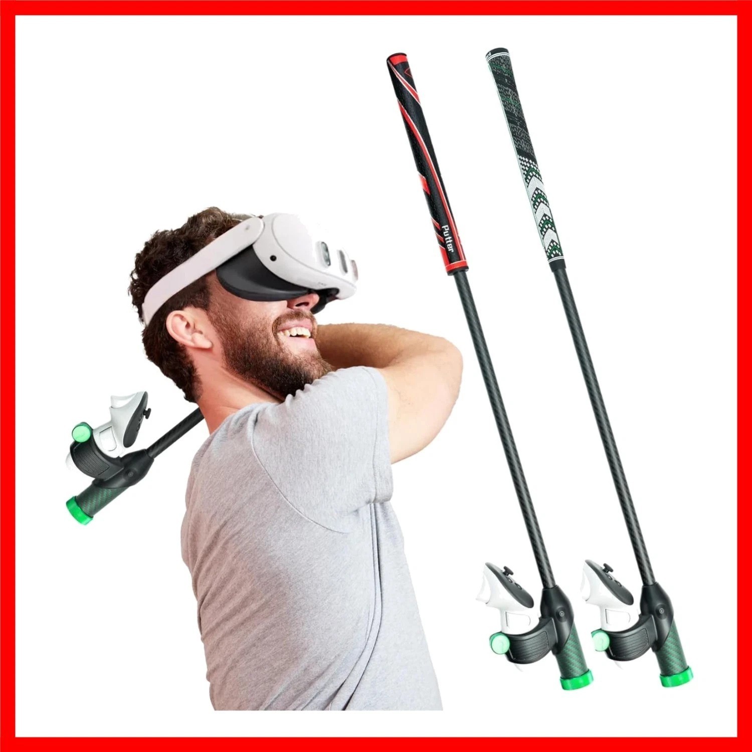 DriVR Elite Standard Putter Combo – Realistic & Adjustable VR Golf Club for Q...