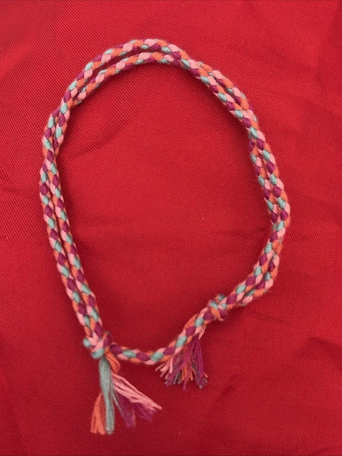 NEW BOHO BRAID THREAD FRIENDSHIP BRACELET KNOT AQUA PINK MAROON PEACH NIP ADJUST
