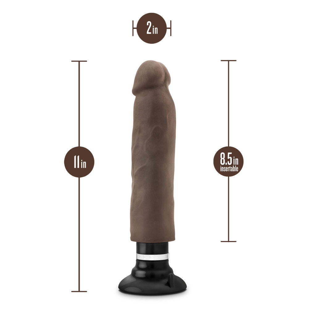 Eden 11" Realistic Dual Density Magnum Vibrating Dildo Cock Sex Toy