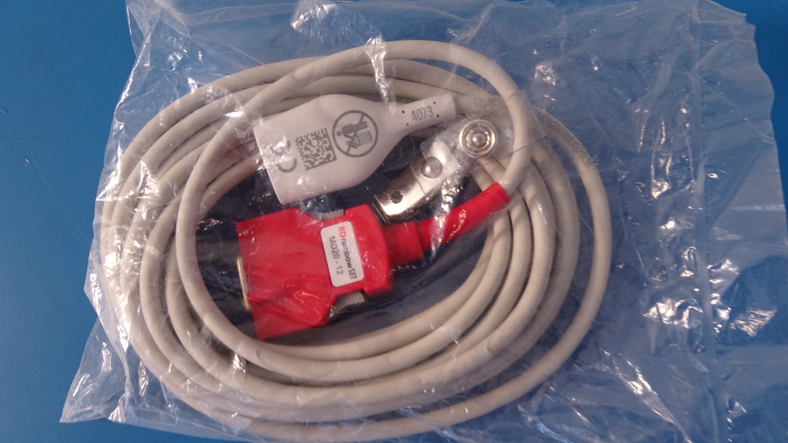 Masimo 4073 RD Rainbow SET MD20-12 Patient Cable 12ft 20-Pin Pulse Oximetry SpO2