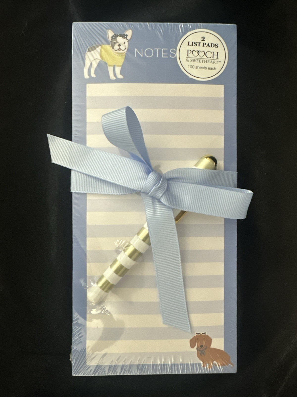 Dogs Notepad & PEN Memo Pad of Puppies 100 Sheets 10" NEW