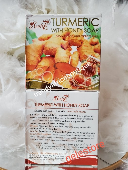 2 Soap Soft 7 Turmeric With Honey Soap. Smoot, SOFT, Radiant Skin. 120g2 👌👌